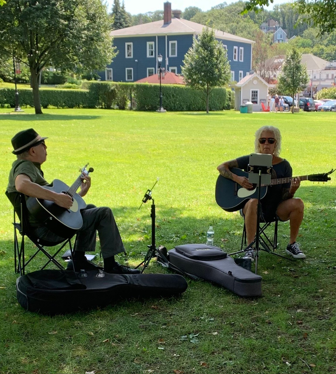 The Stray Tones performing outdoors